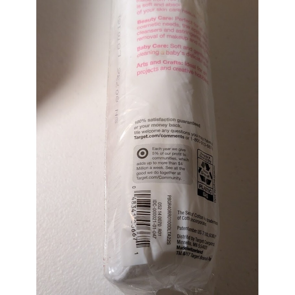 Up & Up Basic 100 Cotton Rounds Soft Absorbent Makeup Remover Pads - Picture 2 of 3